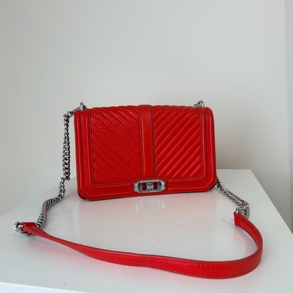 Rebecca Minkoff Red Crossbody Bag with Chain Strap - Picture 1 of 5